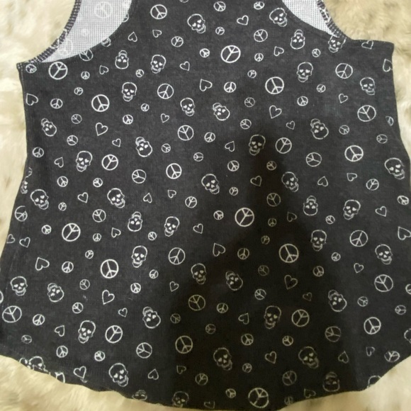 NWOT PJ Salvage Skull/ peace tank size Medium 💀☮️ - Picture 8 of 10